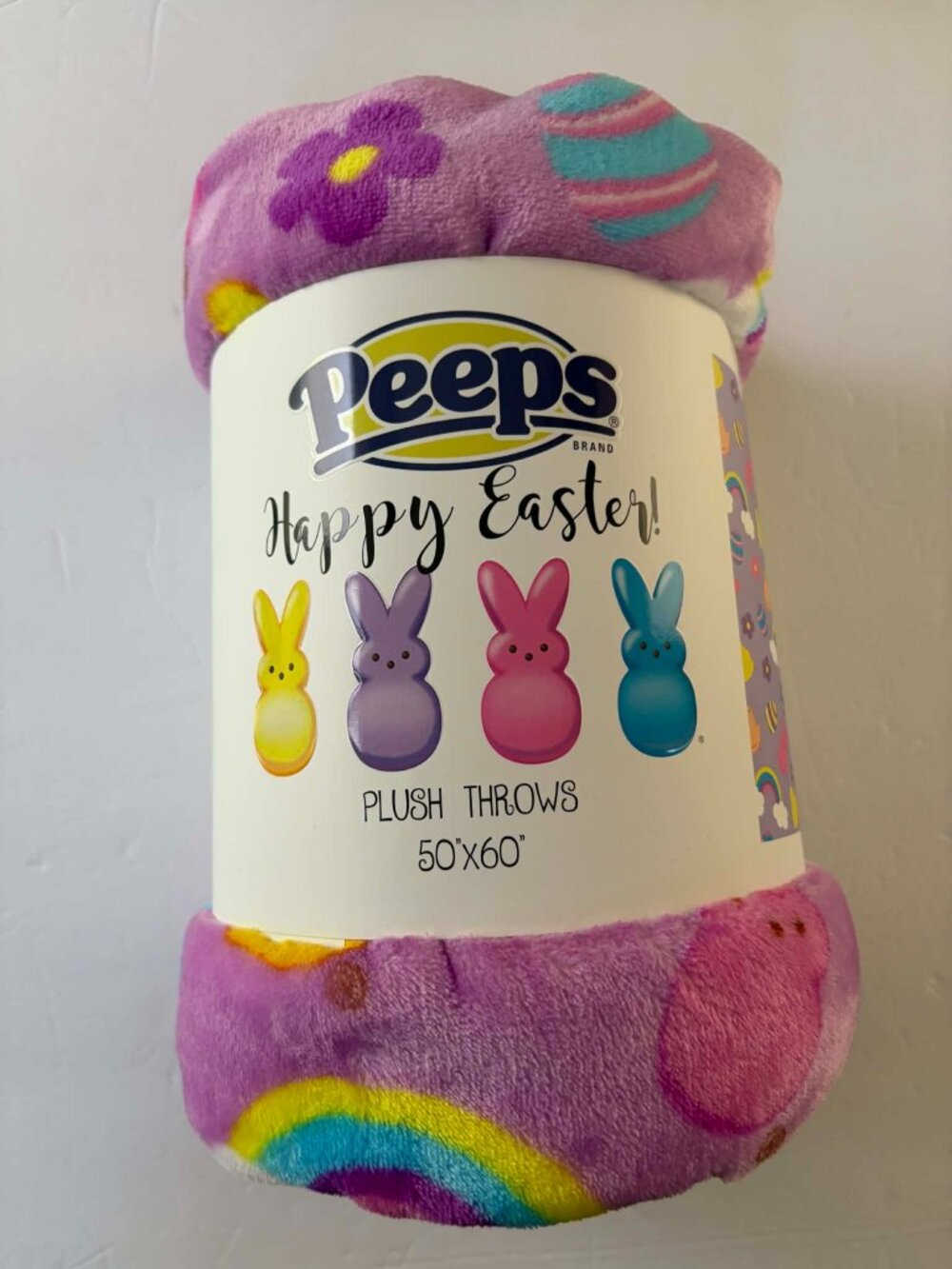 NWT- Peeps Purple Blanket Plush Throw Blanket
